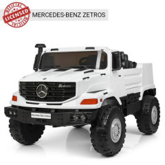 Дитячий джип Mercedes Zetros M 3990EBLR-1 має як кермо так і дистанційне керування