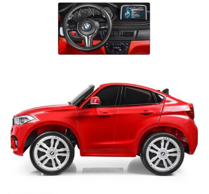 Дитячий електромобіль джип Bambi JJ2168-3 двомісний BMW червоний