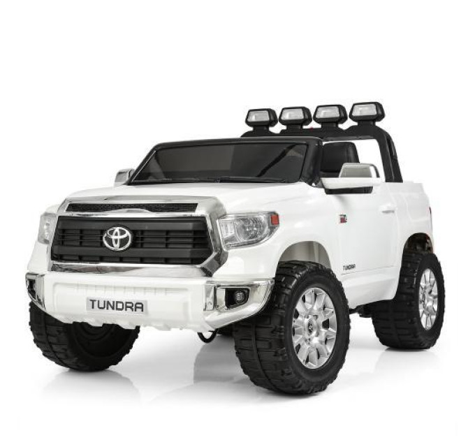 Дитячий електромобіль двомісний Джип Bambi Toyota Tundra JJ2255EBLR білий чорний