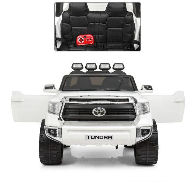 Дитячий електромобіль двомісний Джип Bambi Toyota Tundra JJ2255EBLR білий чорний