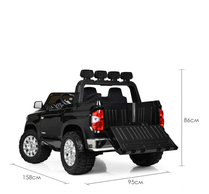 Дитячий електромобіль двомісний Джип Bambi Toyota Tundra JJ2255EBLR білий чорний