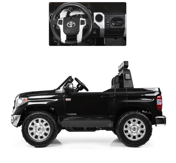 Дитячий електромобіль двомісний Джип Bambi Toyota Tundra JJ2255EBLR білий чорний