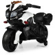 Детский электромотоцикл белый с черным с MP3 Bambi M 3832EL-1