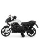 Детский электромотоцикл белый с черным с MP3 Bambi M 3832EL-1