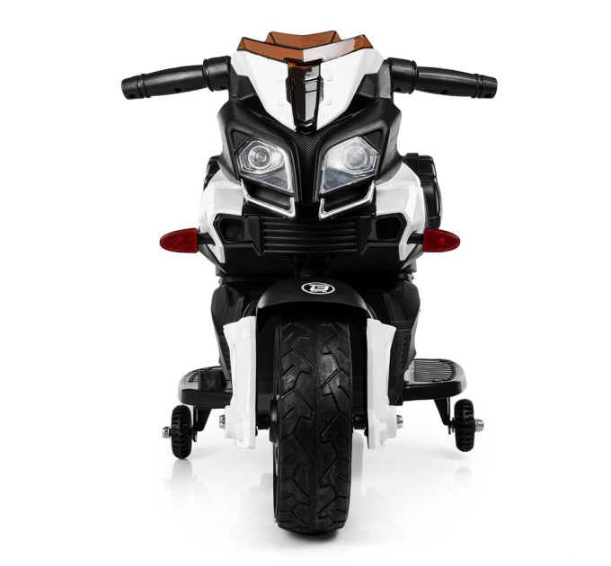 Детский электромотоцикл белый с черным с MP3 Bambi M 3832EL-1