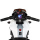 Детский электромотоцикл белый с черным с MP3 Bambi M 3832EL-1