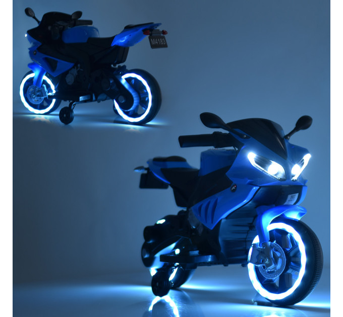 Детский электромотоцикл на 2 мотора Yamaha R1 Bambi M 4183-4