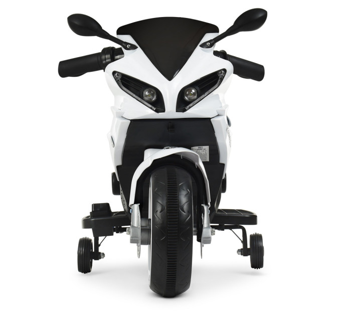 Детский мотоцикл белый 2 мотора Yamaha R1 Bambi M 4183-1