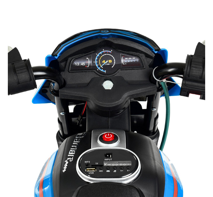 Детский мотоцикл на моторе синий Yamaha Bambi JT5158-4 с амортизатором