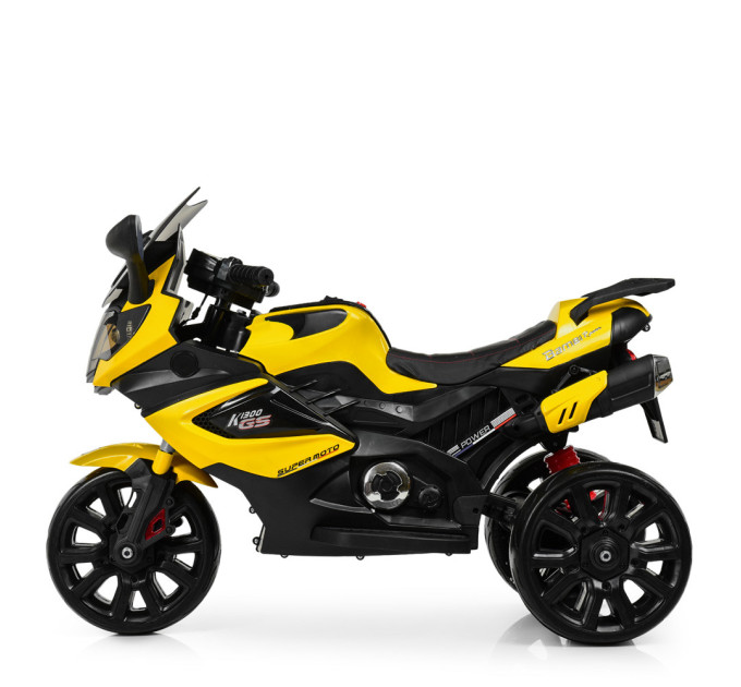 Электромотоцикл детский до 25 кг Bambi M 3986EL-6 желтый