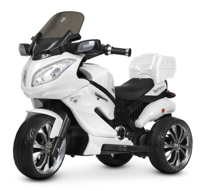 Электромотоцикл детский на радиоуправлении Suzuki Bambi M 4204EBLR-1 белый