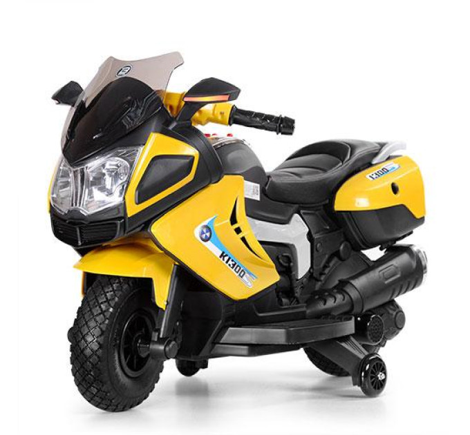 Дитячий електромотоцикл жовтий Bambi M 3625EL-6