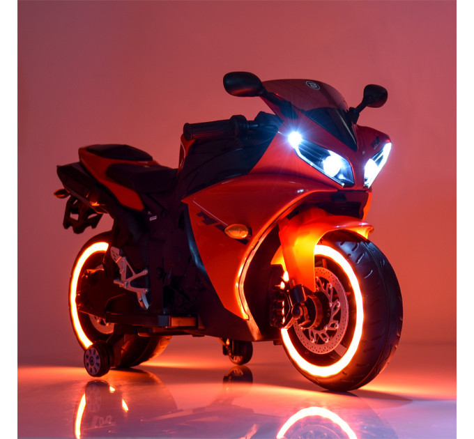 Детский электромотоцикл MP3 USB TF Bambi M 4069L-3 красный