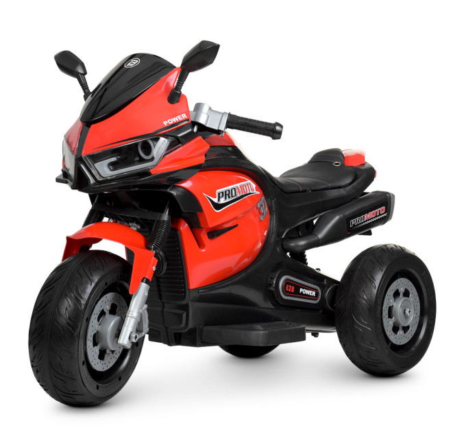 Детский мотоцикл трехколесный белый Bambi M 4265EL-1