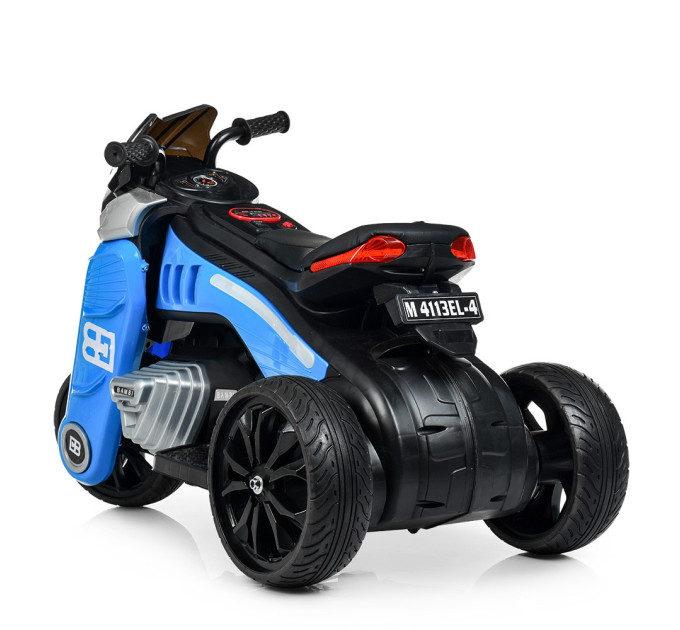 Детский мотоцикл на моторах трехколесный Bambi M 4113EL-3 синий