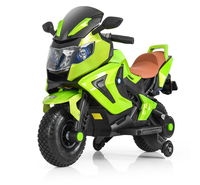Детский мотоцикл BMW на 2 моторах Bambi M 3681ALS-5 салатовый