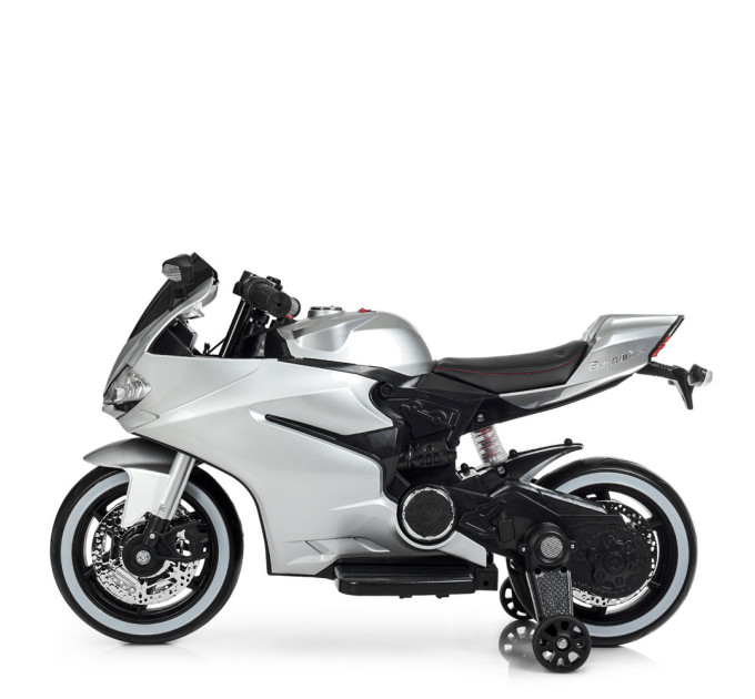 Детский электромотоцикл Bambi M 4104ELS-11 2 мотора серый