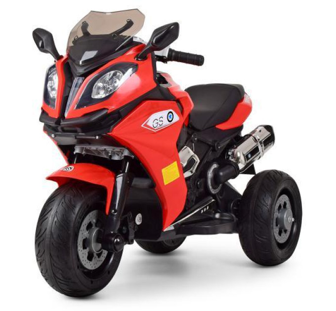 Мотоцикл детский на электромоторе Bambi M 3913EL-3 красный MP3 TF USB