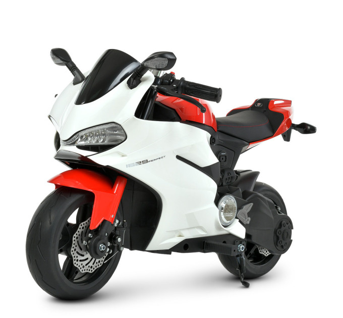 Детский электромобиль мотоцикл Bambi Racer M 4262EL-1-3 бело-красный