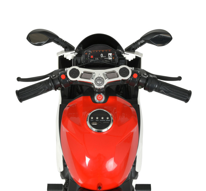 Детский электромобиль мотоцикл Bambi Racer M 4262EL-1-3 бело-красный