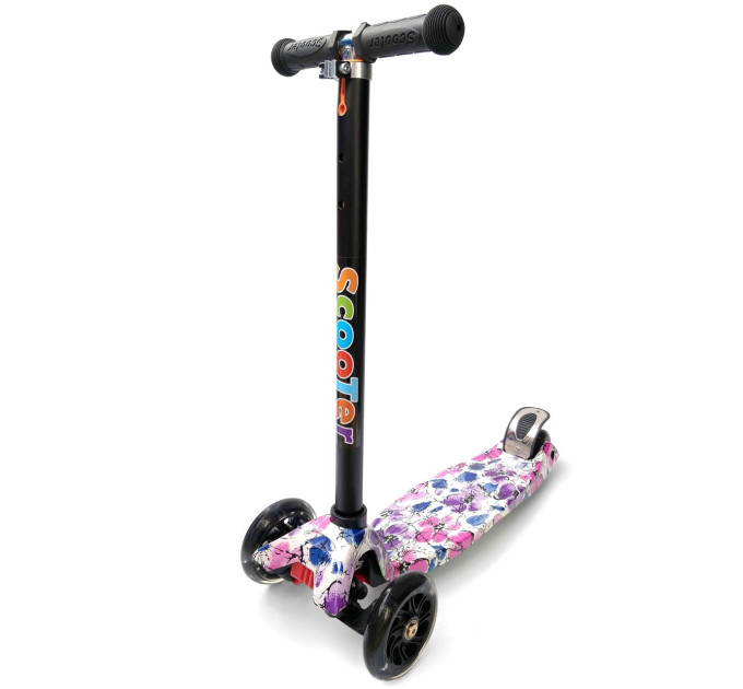 Детский самокат с яркими рисунками Scooter 072S