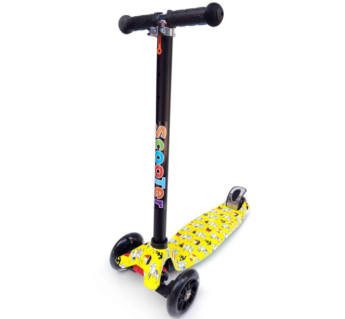 Детский самокат с яркими рисунками Scooter 072S