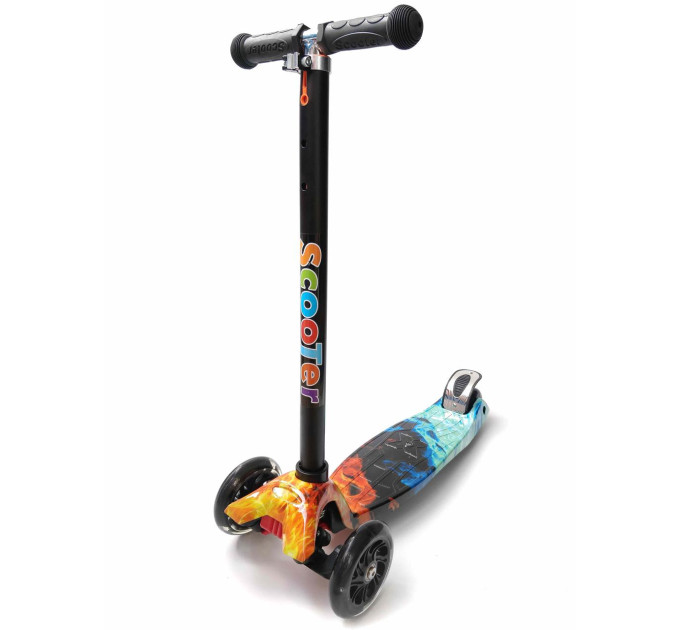Детский самокат с яркими рисунками Scooter 072S