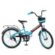 Детский велосипед PROF1 W20115-8 Original с корзиной черно-бирюзовый