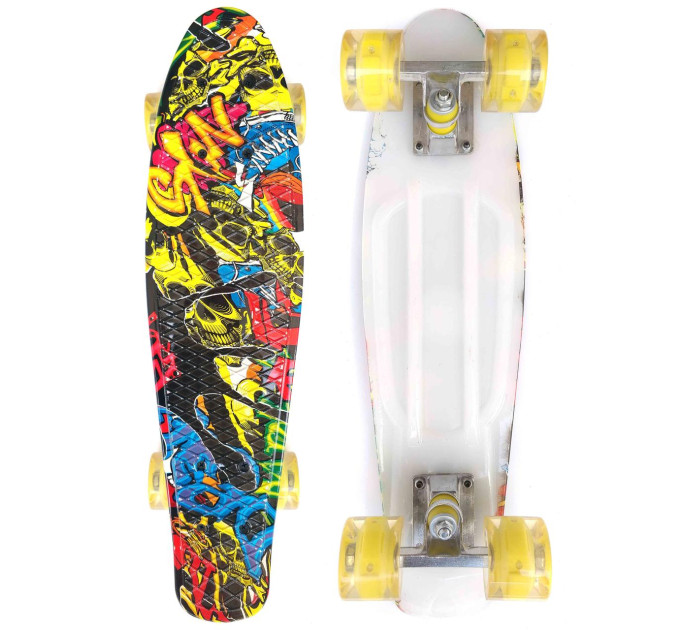 Детский скейт Penny Board скейт для детей 101SL яркие принты