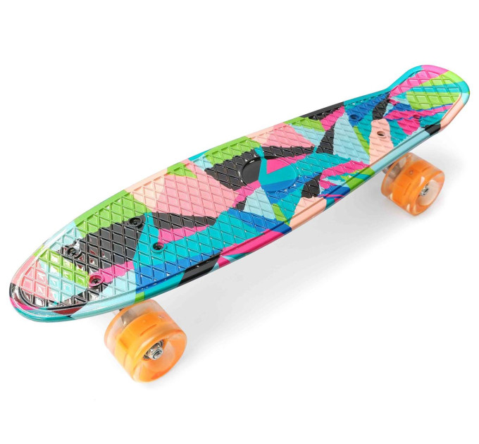 Детский скейт Penny Board скейт для детей 101SL яркие принты