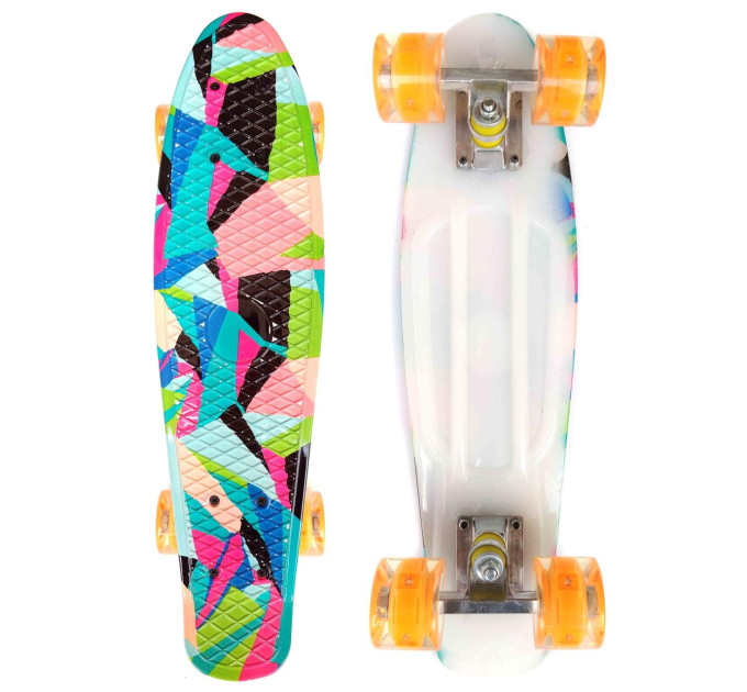 Детский скейт Penny Board скейт для детей 101SL яркие принты