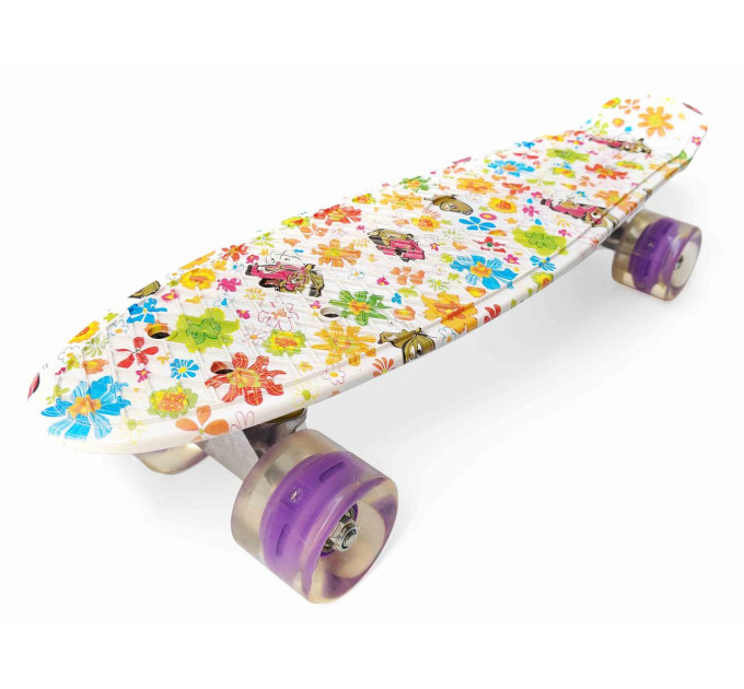 Детский скейт Penny Board скейт для детей 101SL яркие принты