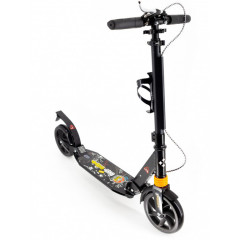Самокат Scooter Kids City ручне гальмо з кліпсою та підсклянником чорний синій рожевий