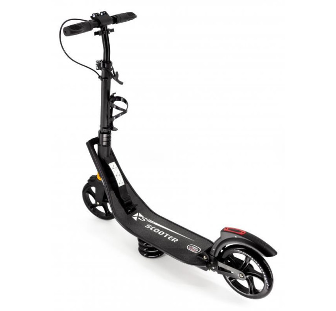 Самокат Scoote Power з кліпсою легкий чорний та білий