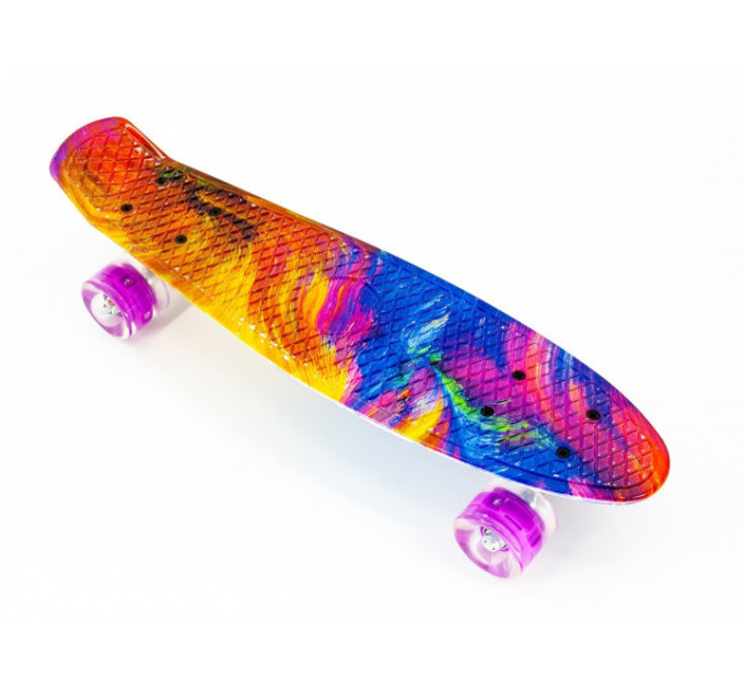 Пенни борд Penny Board скейт детский до 80 кг много цветов подстветка колес