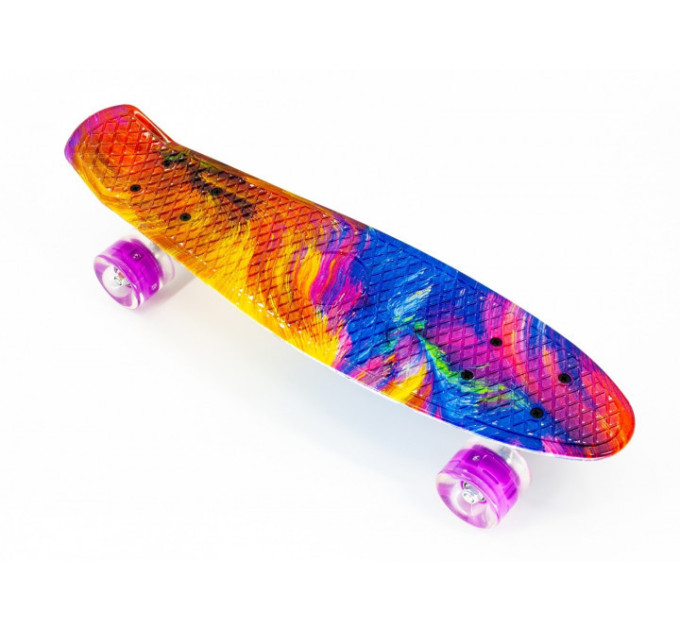 Пенни борд Penny Board скейт детский до 80 кг много цветов подстветка колес