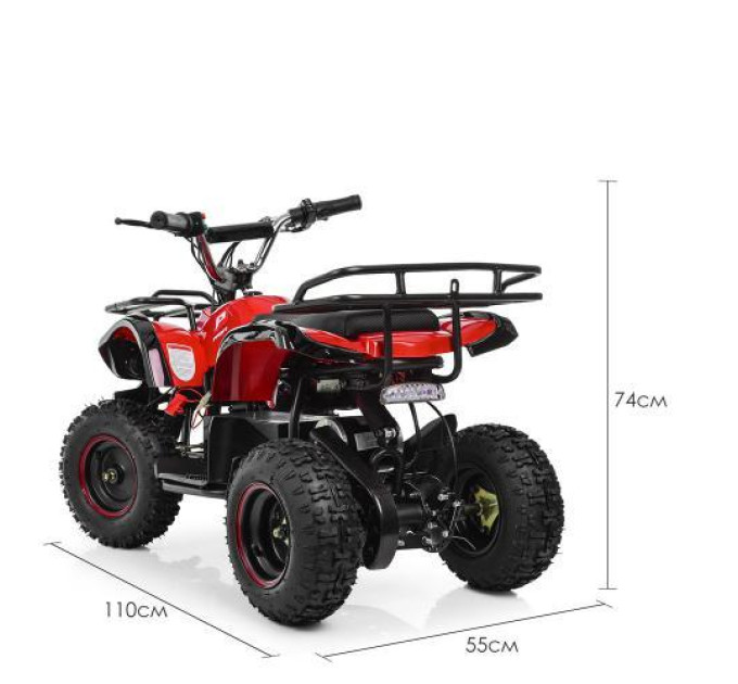 Мощный и быстрый квадроцикл на аккумуляторах Profi HB-EATV800N-3 V3 красный