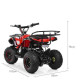 Мощный и быстрый квадроцикл на аккумуляторах Profi HB-EATV800N-3 V3 красный