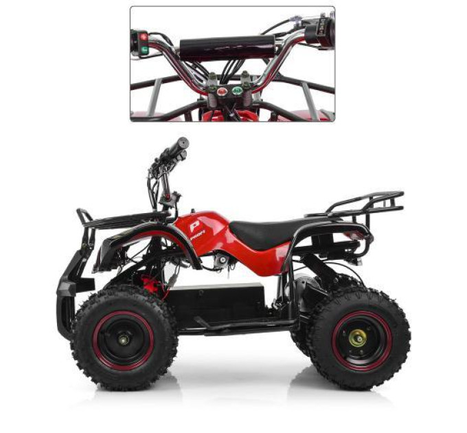 Мощный и быстрый квадроцикл на аккумуляторах Profi HB-EATV800N-3 V3 красный