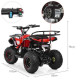 Квадроцикл PROFI HB-EATV800N-3 (MP3) электроквадроцикл красный