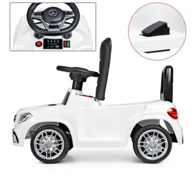 Машина электромобиль BambiM 4065EBLR-1 2 мотора 15W Белый