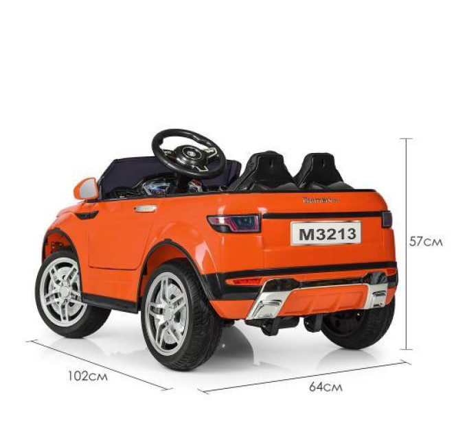 Дитячий електромобіль Range Rover Bambi M 3213EBLR-7 помаранчева машина дитяча
