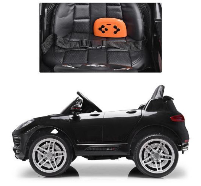 Дитячий електромобіль Bambi M 3178EBLR-2 чорна пульт дистанційного керування музика та світло
