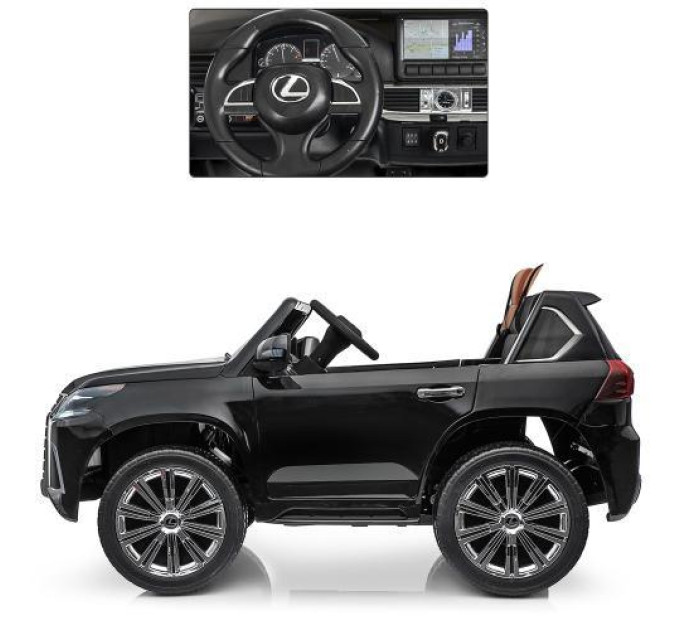 Дитячий електромобіль Bambi Lexus чорний M 3906EBLR-2