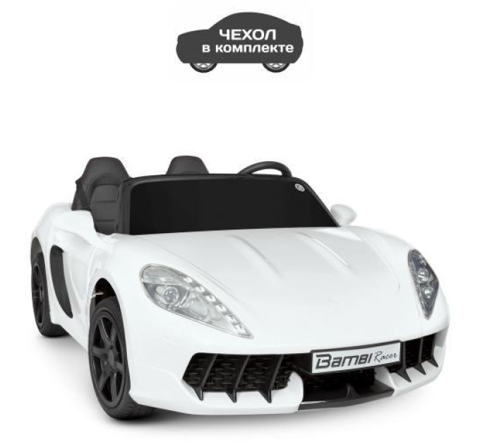 Дитячий електромобіль Bambi M 4055 AL-1 Porsche Cayman двомісний білий