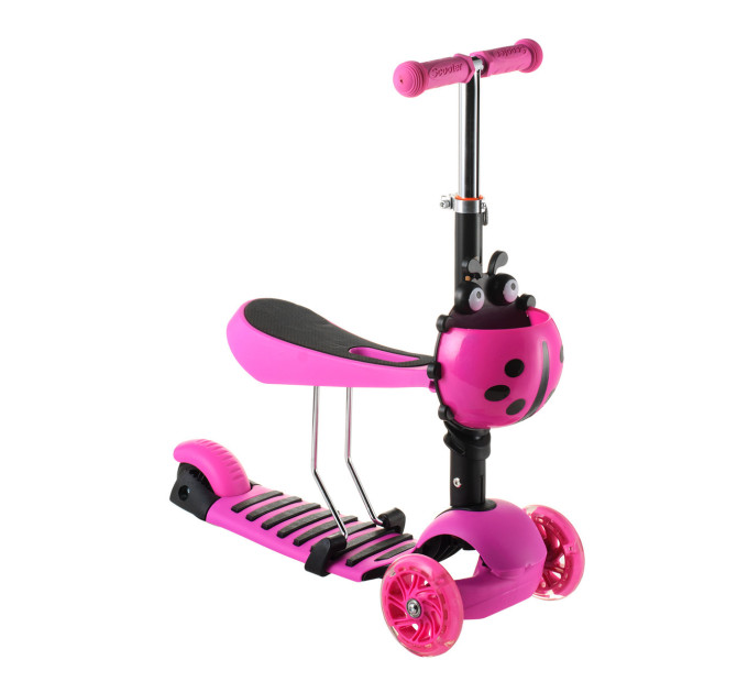 Дитячий самокат Scooter колеса PU світяться, кошик