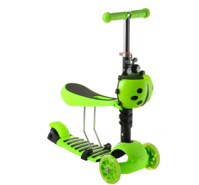 Дитячий самокат Scooter колеса PU світяться, кошик