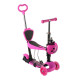 Детский самокат Scooter родительская ручка колеса PU светящиеся корзина 18-1