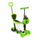 Детский самокат Scooter родительская ручка колеса PU светящиеся корзина 18-1