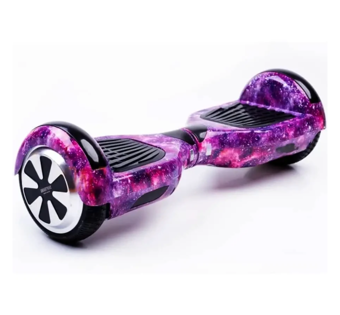 Гироскутер Smart Balance фиолетовое звездное небо 6.5" колеса алюминевые с подсветкой